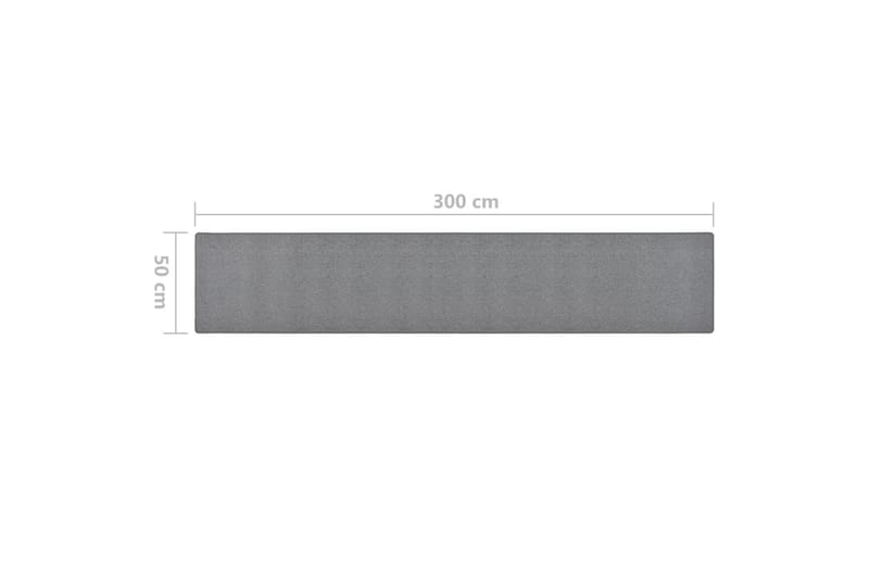 Teppeløper mørkegrå 50x300 cm - Grå - Trappetrinnstepper