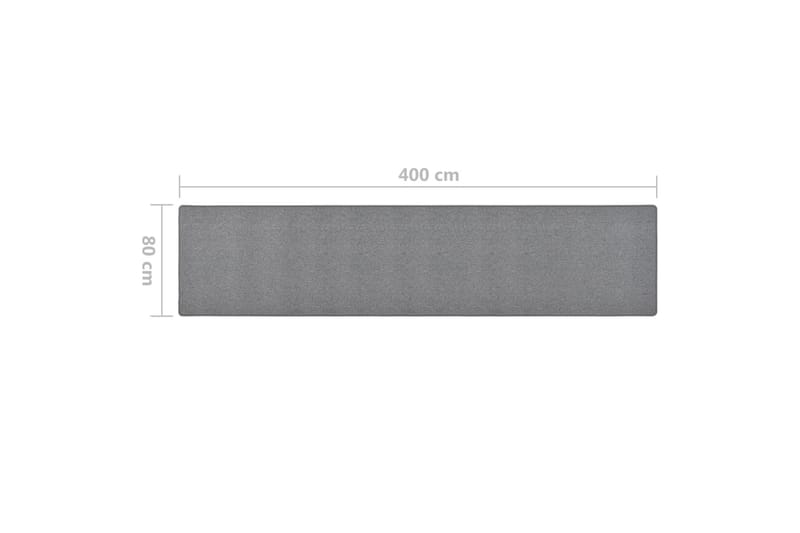 Teppeløper mørkegrå 80x400 cm - Grå - Trappetrinnstepper