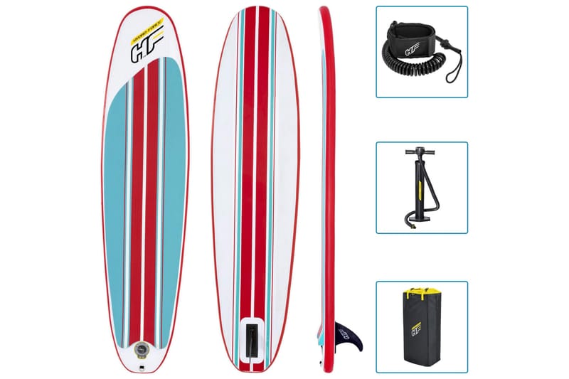Bestway Hydro-Force Oppblåsbart padlebrett Compact Surf 8 - Flerfarget - Treningsmatte