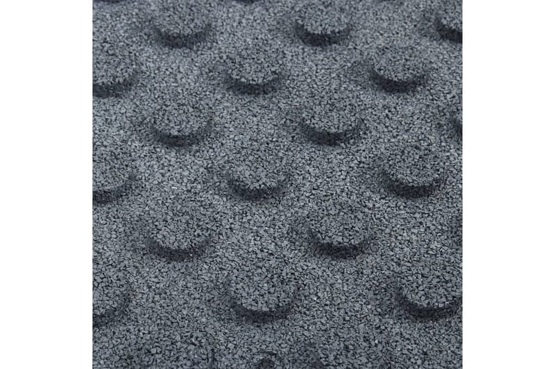 Fallunderlag 12 stk gummi 50x50x3 cm grå - Gr�å - Treningsmatte