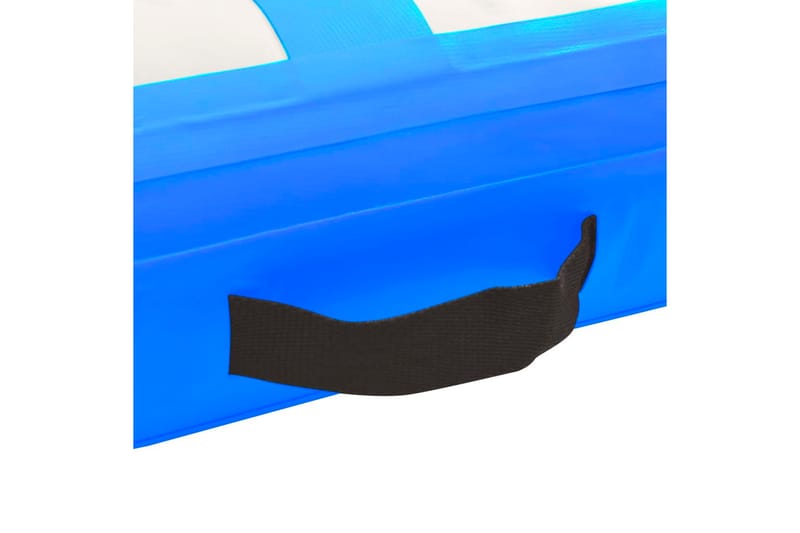 Oppblåsbar gymnastikkmatte med pumpe 800x100x20 cm PVC blå - Treningsmatte