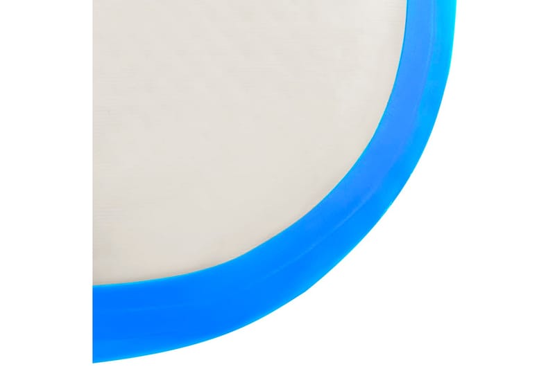 Oppblåsbar gymnastikkmatte med pumpe 600x100x20 cm PVC blå - Treningsmatte
