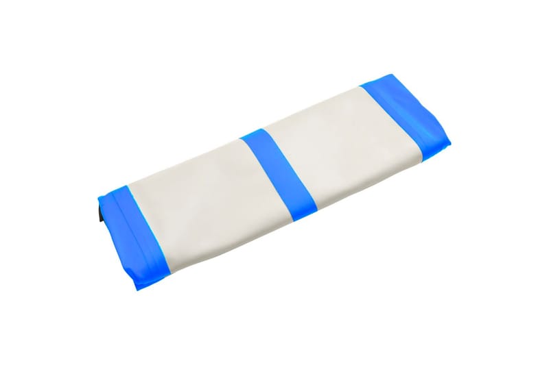 Oppblåsbar gymnastikkmatte med pumpe 400x100x15 cm PVC blå - Treningsmatte
