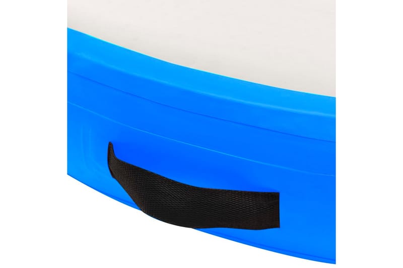 Oppblåsbar gymnastikkmatte med pumpe 100x100x20 cm PVC blå - Treningsmatte