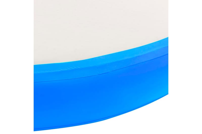 Oppblåsbar gymnastikkmatte med pumpe 100x100x20 cm PVC blå - Treningsmatte