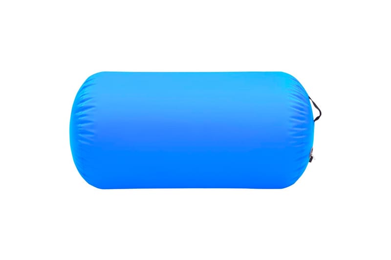 Oppblåsbar gymnastikkrull med pumpe 120x90 cm PVC blå - Treningsmatte