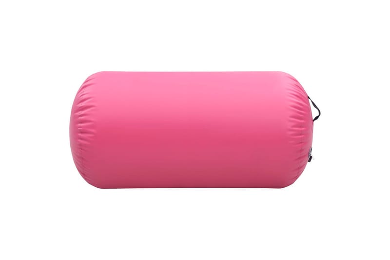 Oppblåsbar gymnastikkrull med pumpe 120x75 cm PVC rosa - Treningsmatte