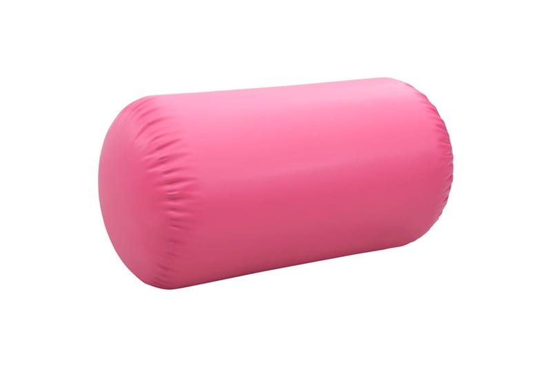 Oppblåsbar gymnastikkrull med pumpe 120x75 cm PVC rosa - Treningsmatte