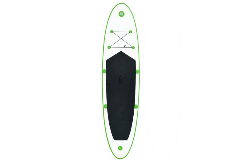 Oppblåsbart padlebrettsett grønn og hvit - grønn - Treningsmatte