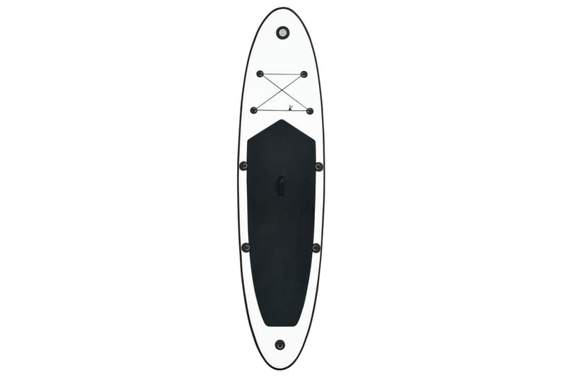 Oppblåsbart padlebrettsett svart og hvit - Svart - Treningsmatte