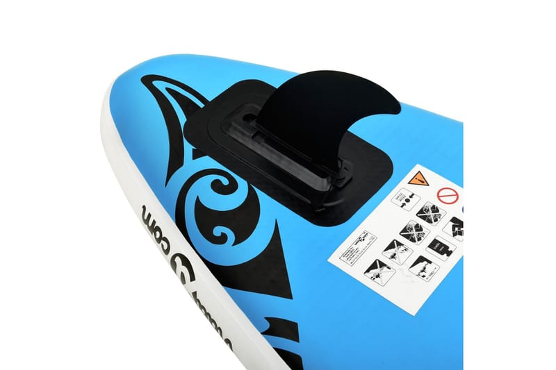 Oppblåsbart padlebrettsett 305x76x15 cm blå - Blå - Treningsmatte