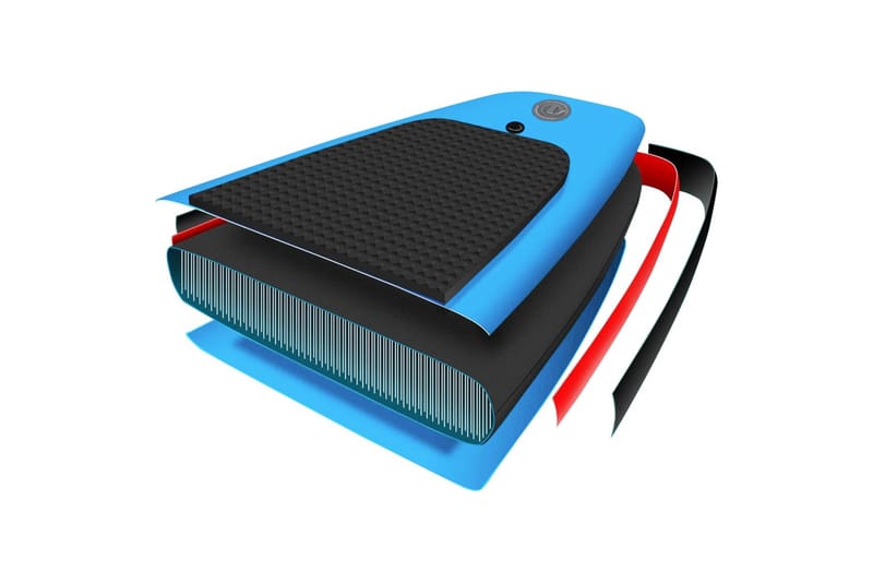 Oppblåsbart padlebrettsett 366x76x15 cm blå - Blå - Treningsmatte