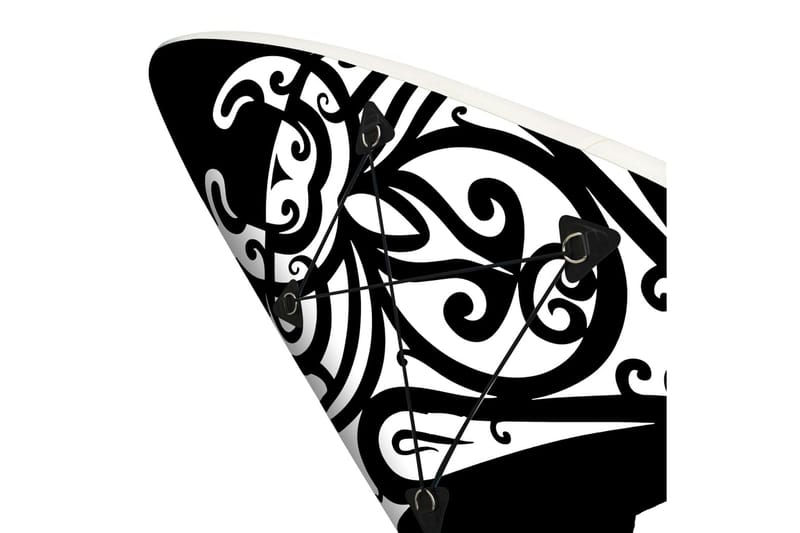 Oppblåsbart padlebrettsett 366x76x15 cm svart - Svart - Treningsmatte