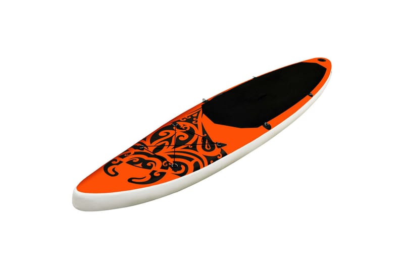 Oppblåsbart padlebrettsett 366x76x15 cm oransje - Oransj - Treningsmatte