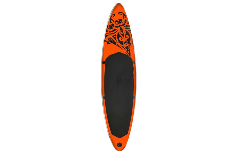 Oppblåsbart padlebrettsett 366x76x15 cm oransje - Oransj - Treningsmatte