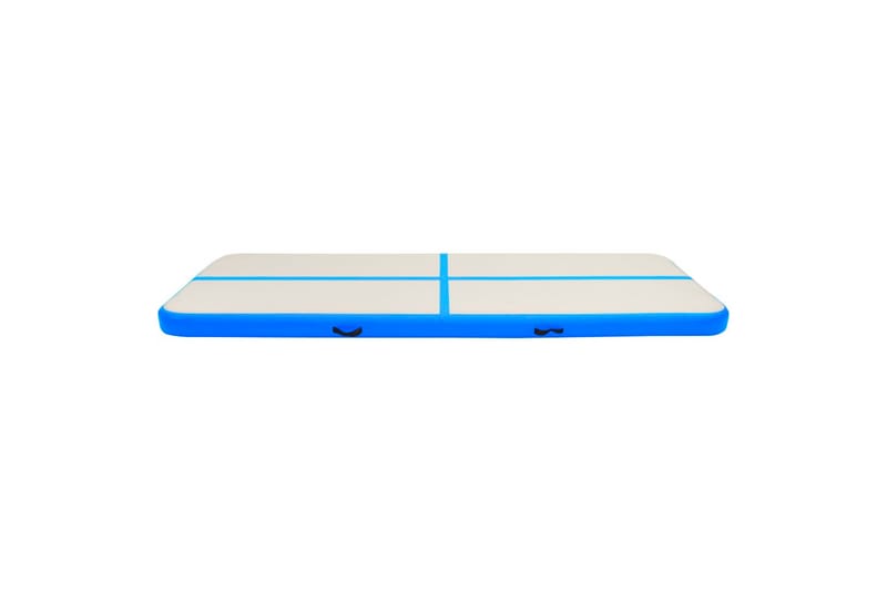 Oppblåsbar gymnastikkmatte med pumpe 300x100x15 cm PVC blå - Blå - Yogamatte