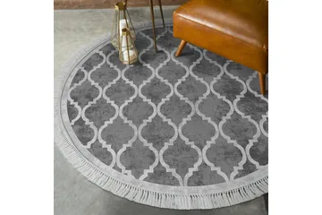 Alanur Home Matte 180 cm Rund - Grå - Tekstiler & tepper - Teppe & matte - Moderne matte - Wiltontepper