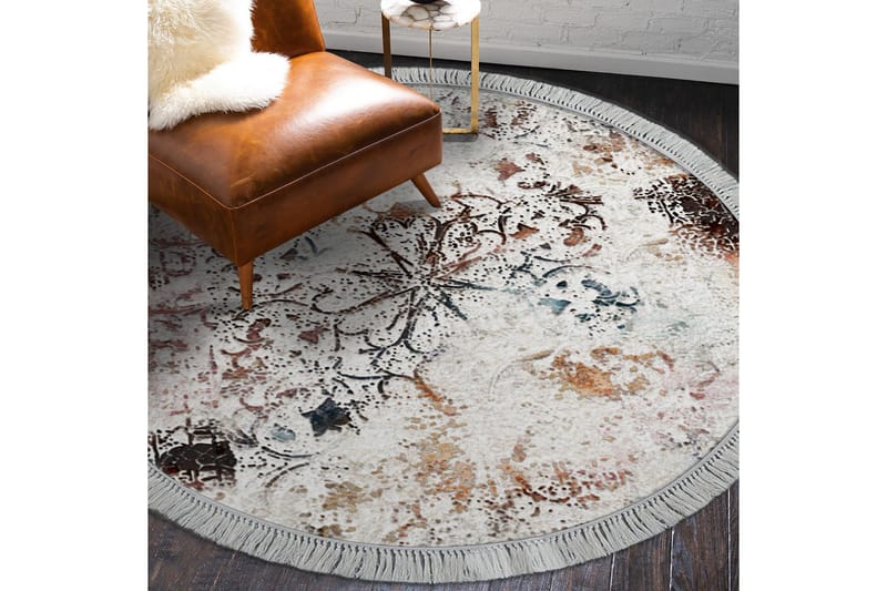 Alanur Home Matte 180 cm Rund - Multifarget - Tekstiler & tepper - Teppe & matte - Moderne matte - Wiltontepper