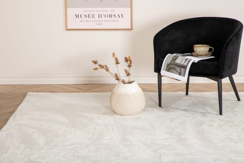 Blanca Flatvevd Matte 160x230 cm - Hvid - Tekstiler & tepper - Teppe & matte - Moderne matte - Ryetepper