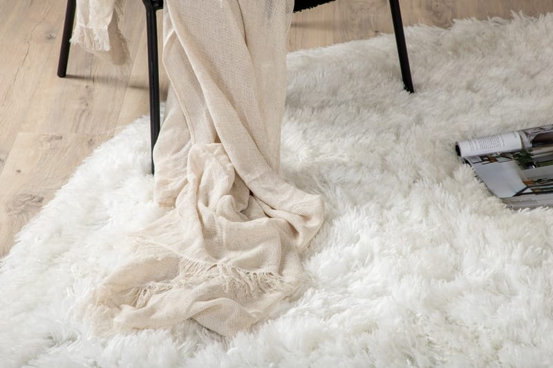 Grace Ryematte Rund 200 cm - Hvit - Tekstiler & tepper - Teppe & matte - Moderne matte - Ryetepper