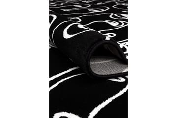 Ink Face Matte Rund 240 cm - Svart - Tekstiler & tepper - Teppe & matte - Moderne matte - Friezematte
