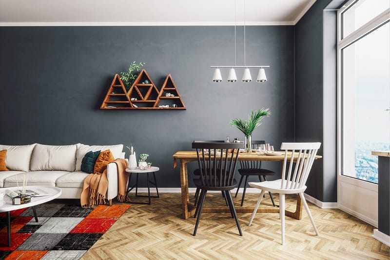 London Square Friezematte 240x340 - Rød/Oransje - Tekstiler & tepper - Teppe & matte - Moderne matte - Wiltontepper