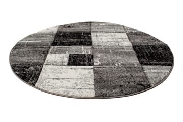London Square Friezematte Rund 200 - Svart - Tekstiler & tepper - Teppe & matte - Moderne matte - Wiltontepper