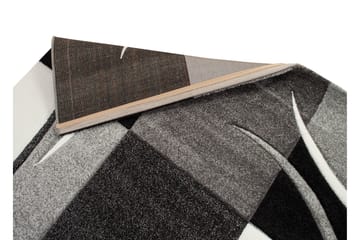 London Patch Friezematte 133x190 Rutete - Svart - Tekstiler & tepper - Teppe & matte - Moderne matte - Wiltontepper