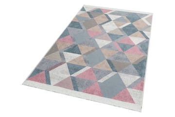 Matte AR 10 - Blå, Rosa - Blå/Rosa/Beige/Grå/Bomull - Tekstiler & tepper - Teppe & matte - Flatvevde tepper