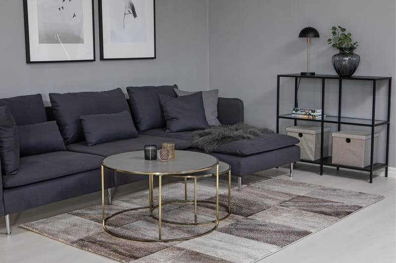 Matte London Nature 160x230 cm - Linnefärg - Friezematte - Wiltontepper - Store tepper