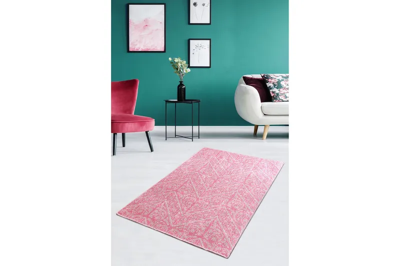 Matte Maggie - Rosa (160 x 230), Rosa / Fløyel