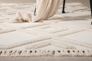 Towa Wiltonmatte 160x230 cm - Hvid - Tekstiler & tepper - Teppe & matte - Moderne matte - Wiltontepper