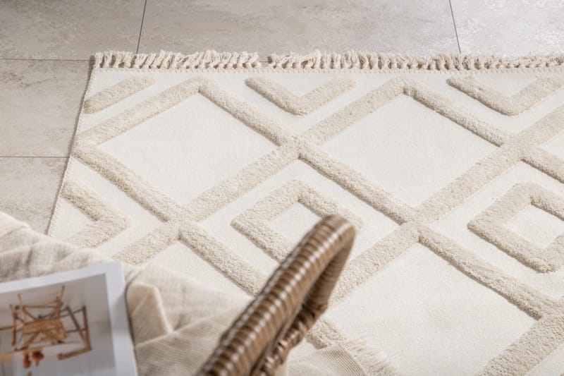 Towa Wiltonmatte 160x230 cm - Hvid - Tekstiler & tepper - Teppe & matte - Moderne matte - Wiltontepper