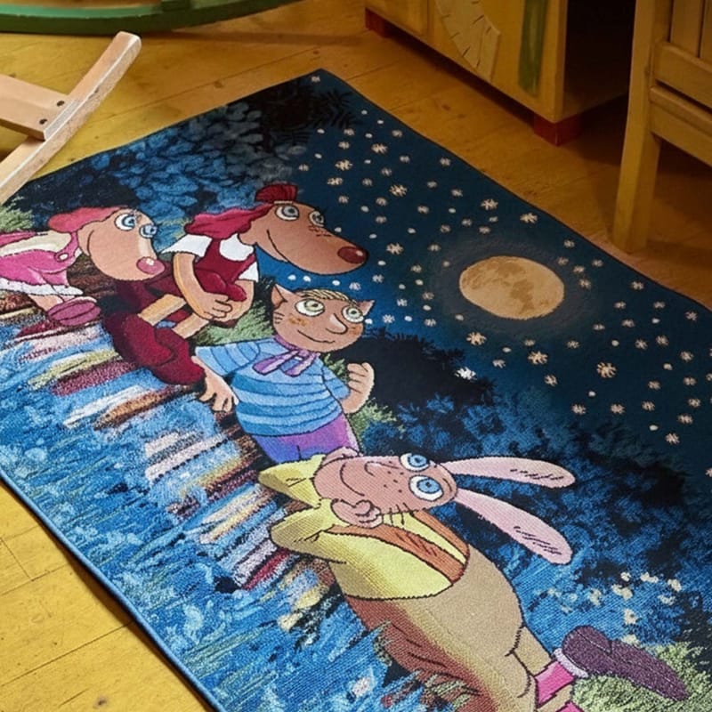 Teppe Relvi 100x160 cm - blå - Tekstiler & tepper - Teppe & matte - Flatvevde tepper