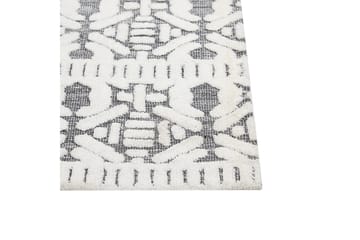 Teppe Sibi - Hvit, Grå, 200x300 cm - Tekstiler & tepper - Teppe & matte - Flatvevde tepper