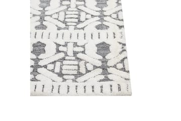 Teppe Sibi - Hvit, Grå, 300x400 cm - Tekstiler & tepper - Teppe & matte - Flatvevde tepper