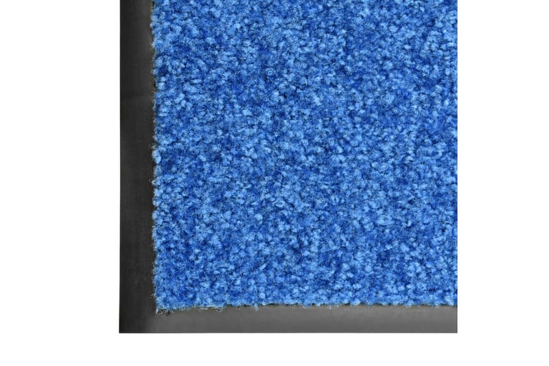 Dørmatte vaskbar blå 40x60 cm - Blå - Dørmatte og entrématte