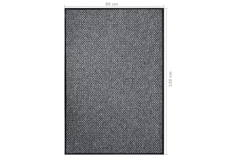 Dørmatte grå 80x120 cm - Grå - Dørmatte og entrématte