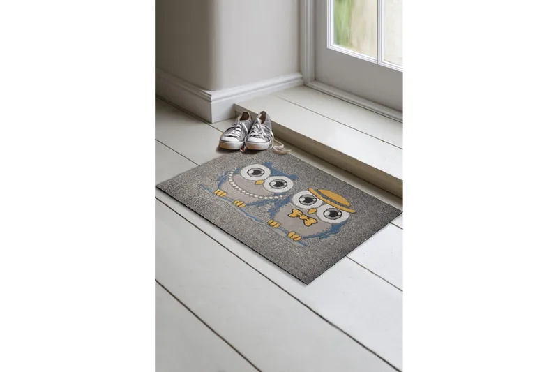 Dørmatte Night Owl - Flerfarget - Tekstiler & tepper - Teppe & matte - Utendørs tepper - Dørmatte og entrématte