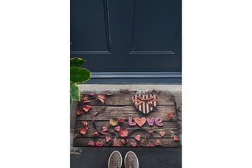 Dørmatte Romantiline 45x70 cm - Flerfarget - Tekstiler & tepper - Teppe & matte - Utendørs tepper - Dørmatte og entrématte