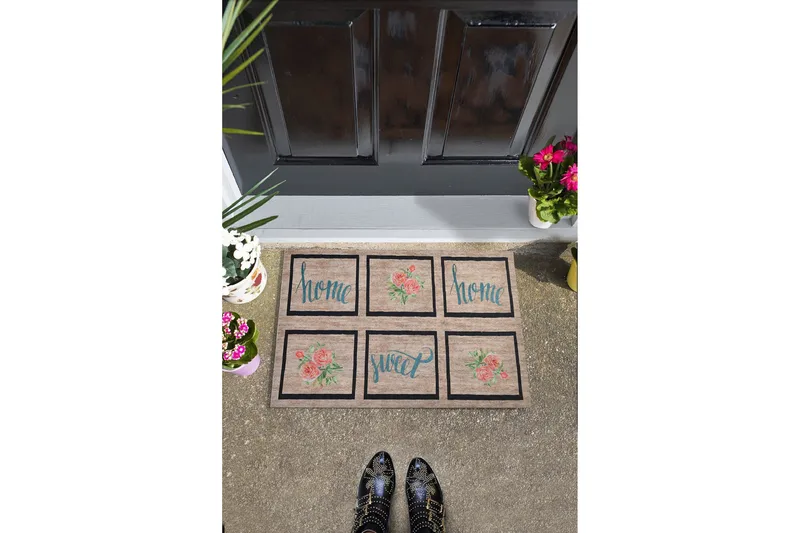 Dørmatte Rose Hjem - Flerfarget - Tekstiler & tepper - Teppe & matte - Utendørs tepper - Dørmatte og entrématte
