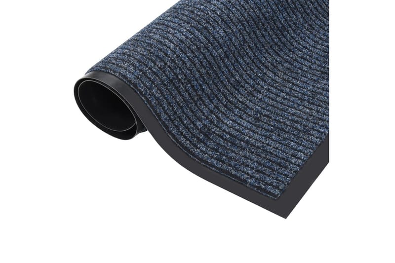 Dørmatte stripet blå 60x80 cm - Blå - Dørmatte og entrématte