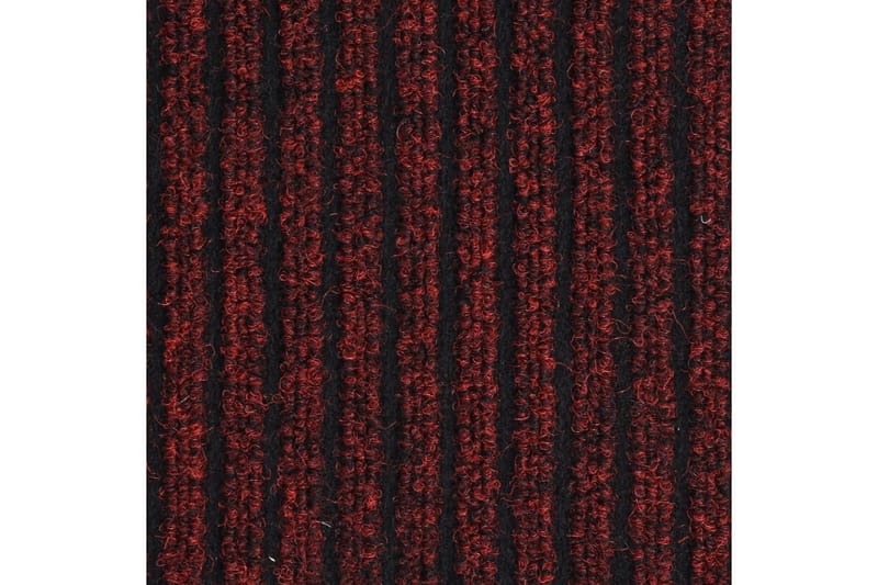 Dørmatte stripet rød 40x60 cm - Rød - Dørmatte og entrématte