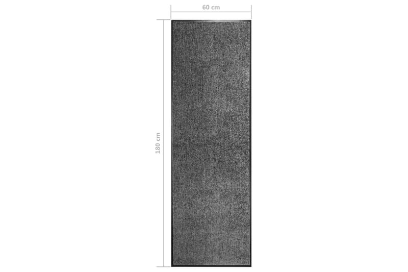 Dørmatte vaskbar antrasitt 60x180 cm - Antrasittgrå - Dørmatte og entrématte