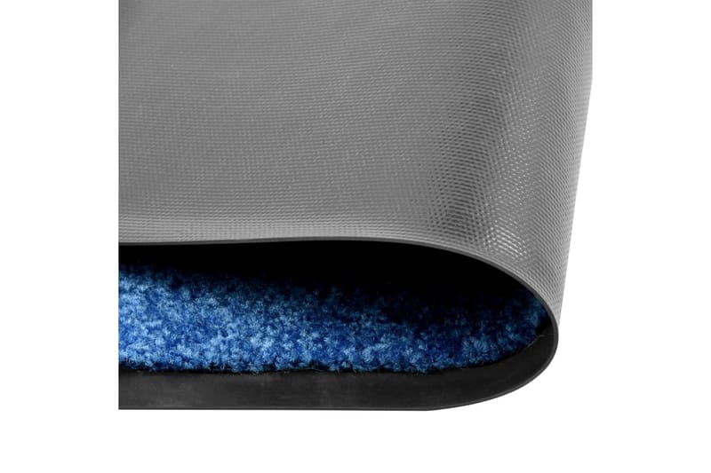 Dørmatte vaskbar blå 60x90 cm - Blå - Dørmatte og entrématte