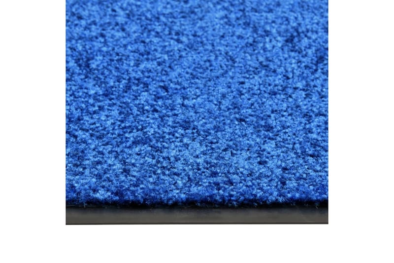 Dørmatte vaskbar blå 90x150 cm - Blå - Dørmatte og entrématte