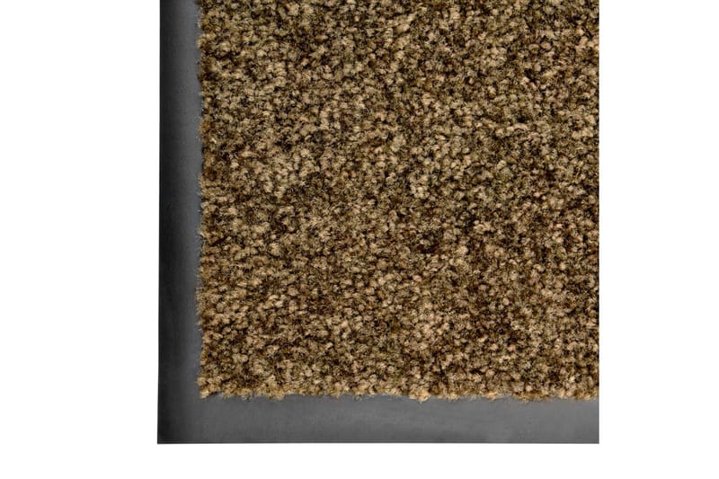 Dørmatte vaskbar brun 120x180 cm - Brun - Dørmatte og entrématte