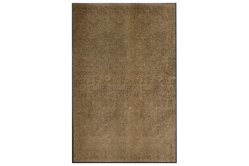 Dørmatte vaskbar brun 120x180 cm - Brun - Dørmatte og entrématte