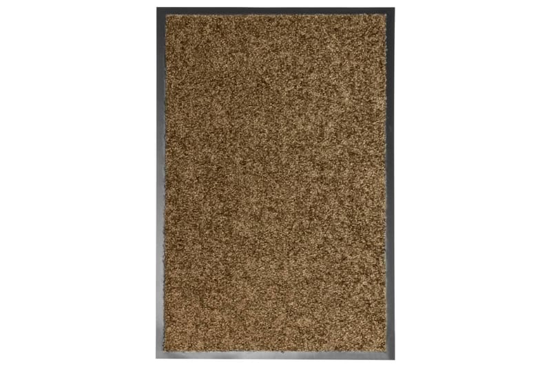 Dørmatte vaskbar brun 40x60 cm - Brun - Dørmatte og entrématte