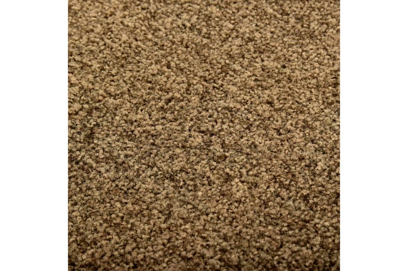 Dørmatte vaskbar brun 90x150 cm - Brun - Dørmatte og entrématte